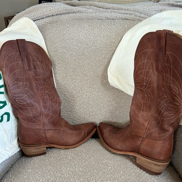 Tecovas Annie Monarch Brown Heeled Boots - Picture 3 of 4